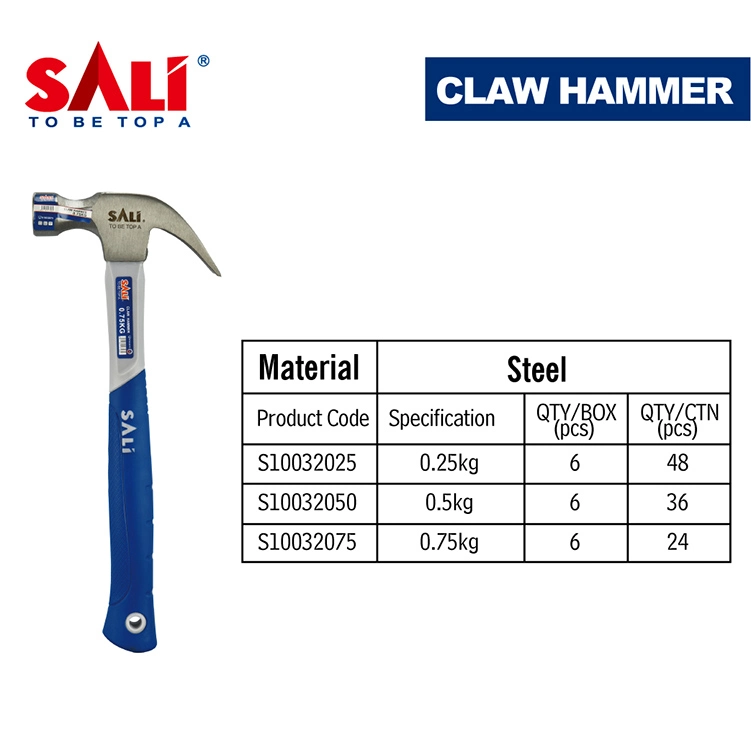Sali 250g Steel Hand TPR Handle Claw Hammer
