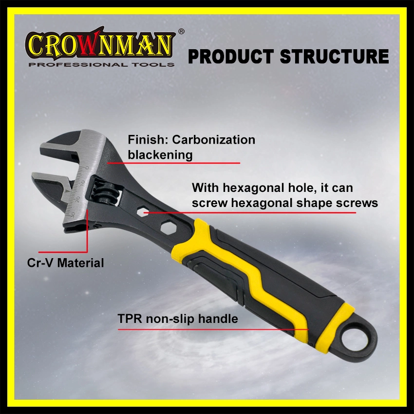 Crownman Maintenance Tool, 8&quot;/10&quot;/12&quot; CRV Material Adjustable Wrench