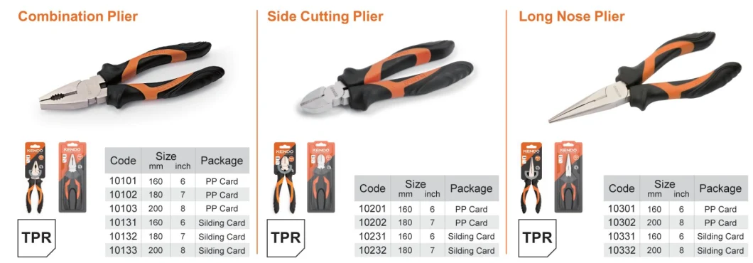 Professional Combination Plier for Cutting 200mm / 8&quot; (Sliding card)