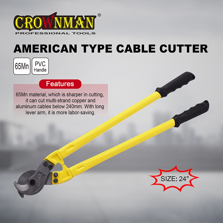 Crownman Industrial 24&quot; American Type Cable Cutter Pliers for Wire Rope Cutting