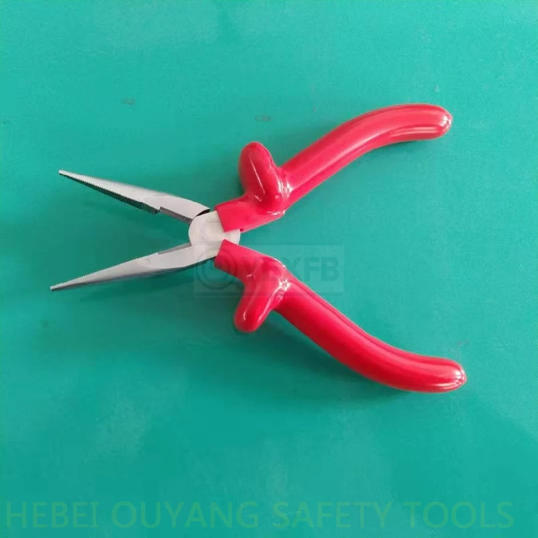 VDE 1000V Insulation Dipped Snipe/Needle Nose Pliers, 6&quot;, IEC/En60900