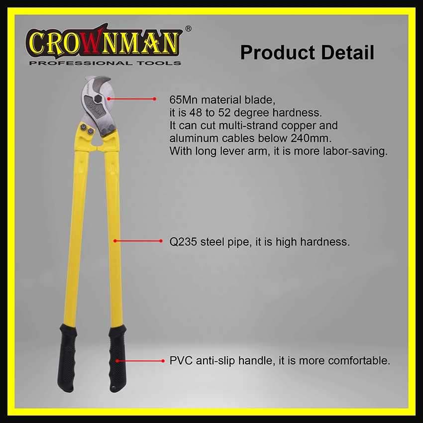 Crownman Industrial 24&quot; American Type Cable Cutter Pliers for Wire Rope Cutting