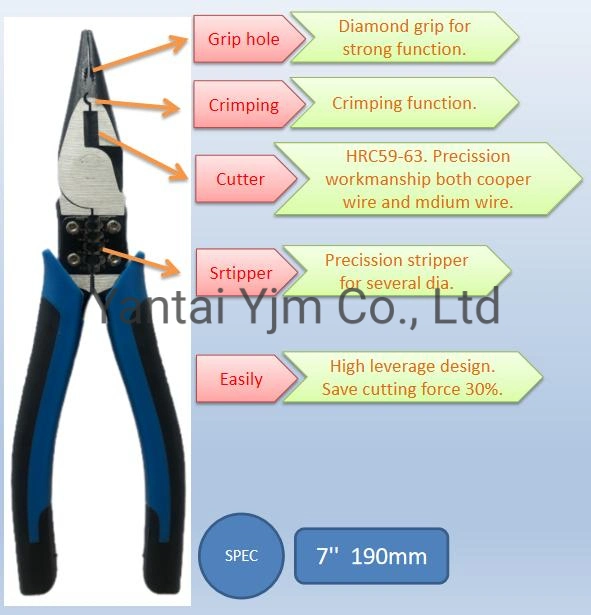 Multi-Functional Professional Pliers,CRV,Color,Nickel Plated,Local Blackening Process,Diagonal Cutting Pliers,Needle Nose Pliers,Electrician Set,Clamps,Tweezers