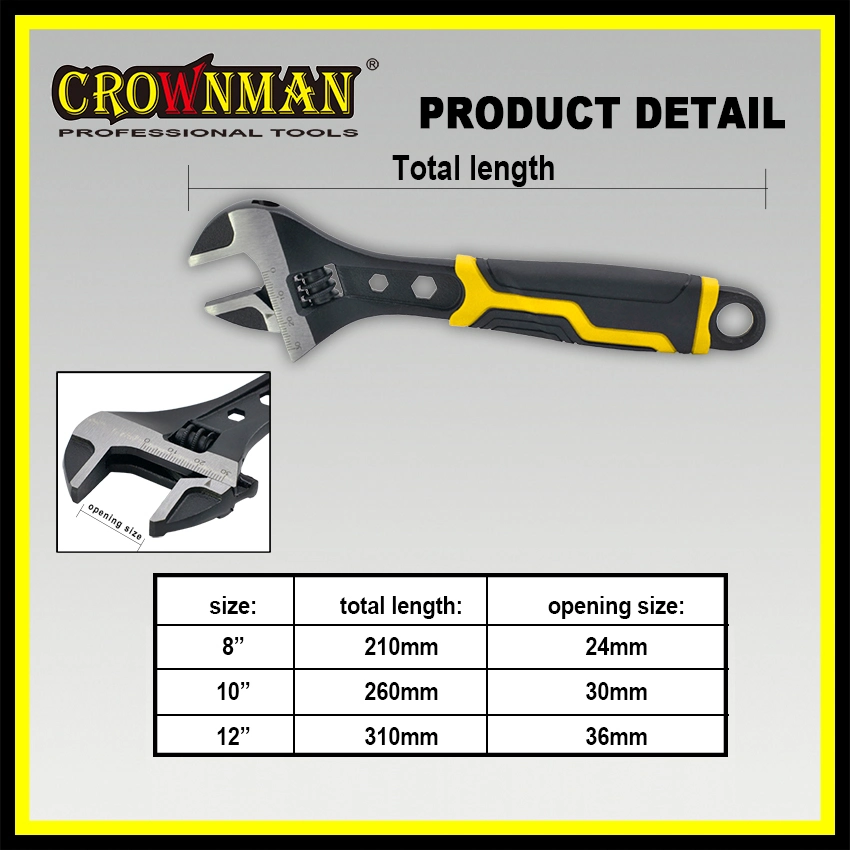 Crownman Maintenance Tool, 8&quot;/10&quot;/12&quot; CRV Material Adjustable Wrench