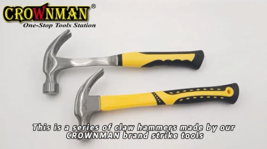 Crownman Punching Tools, American Type Carbon Steel 8oz/16oz/20oz Claw Hammer