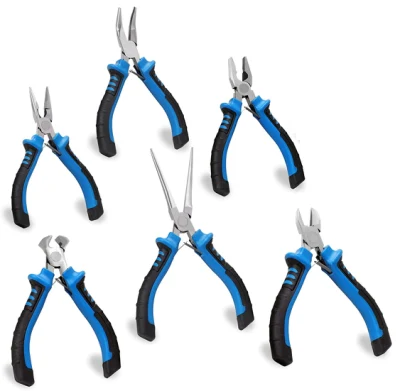 6 PCS Mini Pliers Set, Multi-Function Pliers Tool Set, Mini Needle Nose Pliers, Linesman Pliers, Long Nose Pliers, Bent Nose Pliers, Diagonal Pliers,