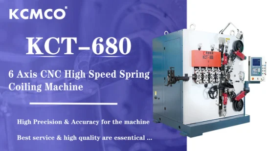 TOP 3 CNC Spring Machine Supplier KCT-680 6 Axis Camless Sprng Making Machine for 3.0-8.0mm automatic wire diameter with CE SGS certification