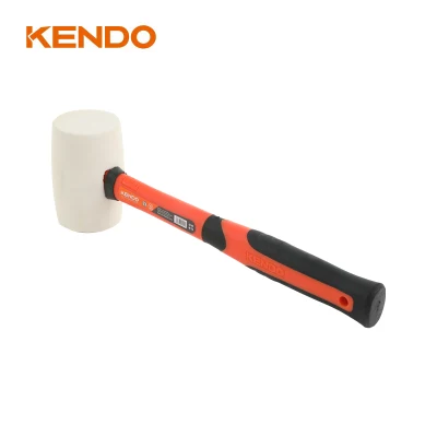 Kendo White Rubber Mallet with Exterior Poly Jacket Protects Handle Core From Missed Strikes